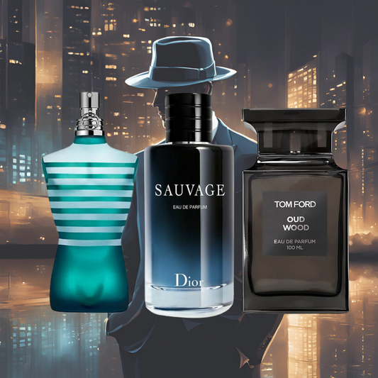Pack 3 Perfumes - Jean Paul Gaultier Le Male + Dior Sauvage + Tom Ford Oud Wood - 100 ML