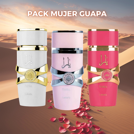 Pack 3 Perfumes - Lataffa Blanco + Lataffa Rosa + Lataffa Candy - 100 ML