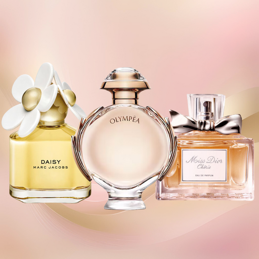 Pack 3 Perfumes - Marc Jacobs Daisy + Paco Rabanne Olympea + Miss Dior Chérie - 100 ML