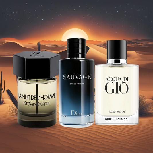 Pack 3 Perfumes - La Nuit de L’Homme + Dior Sauvage + Giorgio Armani Acqua di Gio - 100 ML